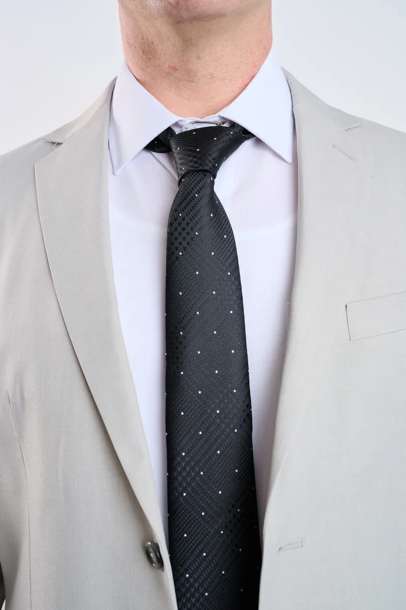 Traje gris perla