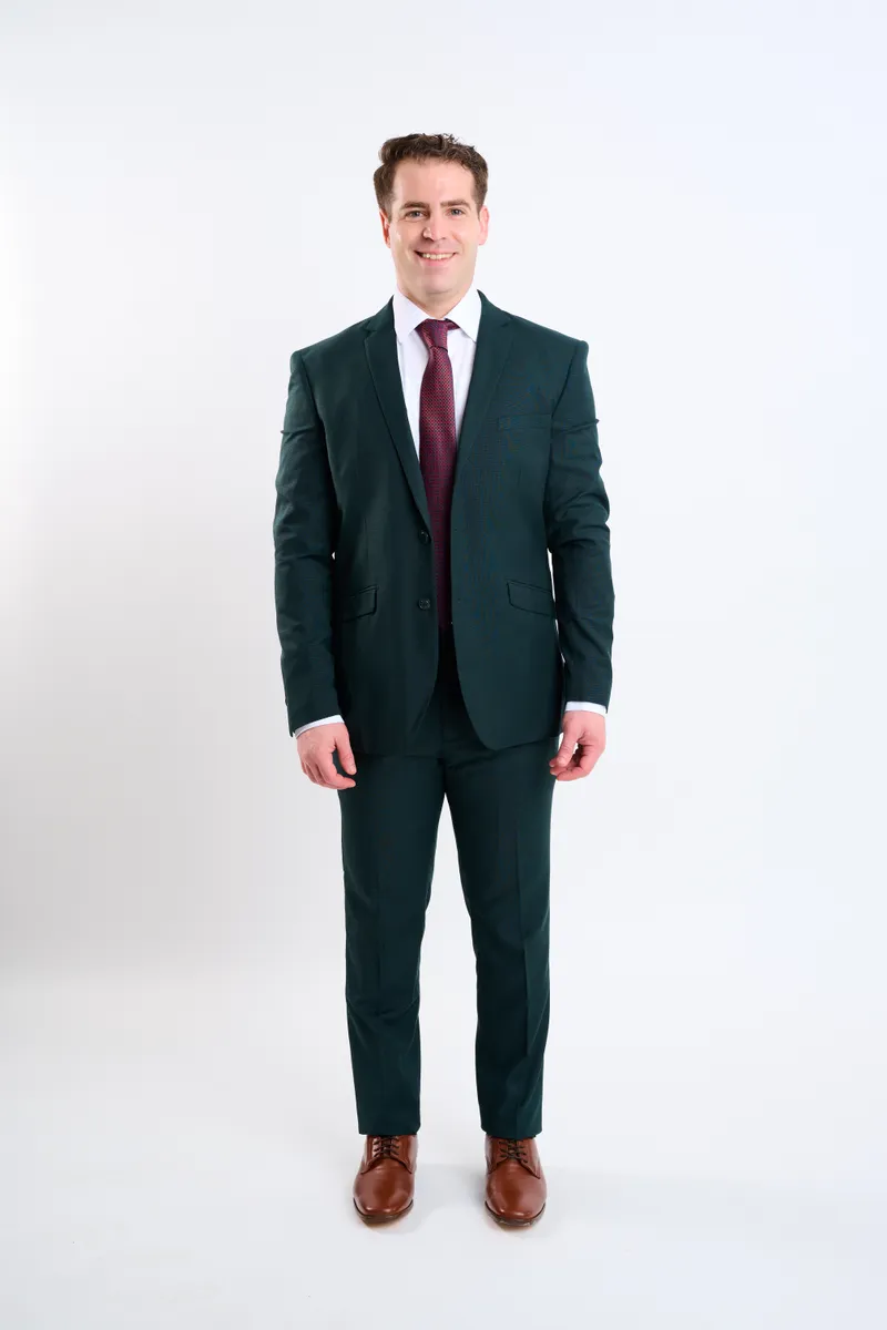 Traje verde jaspe
