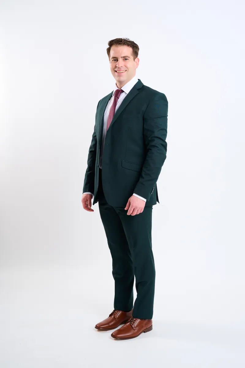 Traje verde jaspe