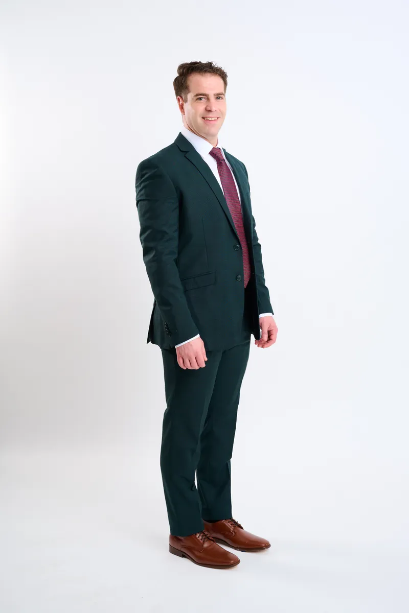 Traje verde jaspe